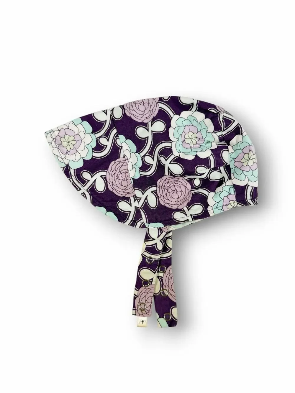 Urban Baby Bonnets Reversible Floral Bonnet Purple Mint est Small 6-12 Months